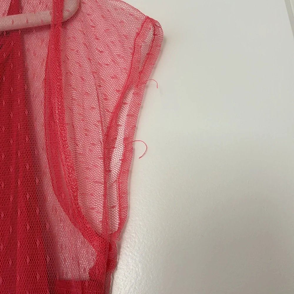 Mia Joy Girls Long Red Flower Dress - Picture 7 of 8